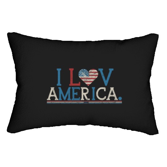 I Love America Lumbar Pillows