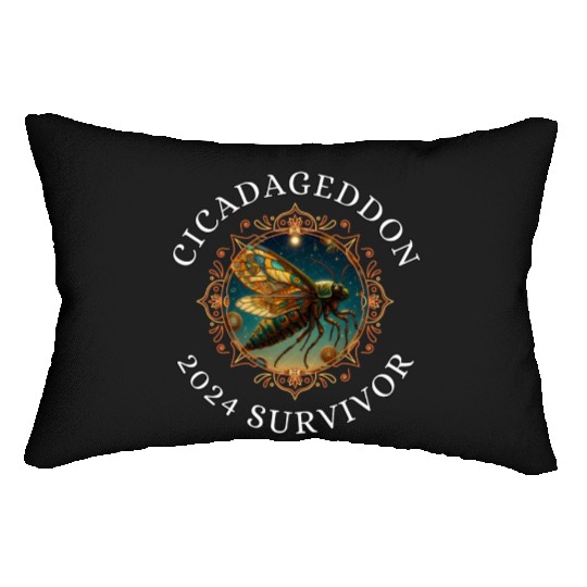 Cicadageddon Invasion Tour 2024 Funny Cicada Event Lumbar Pillows