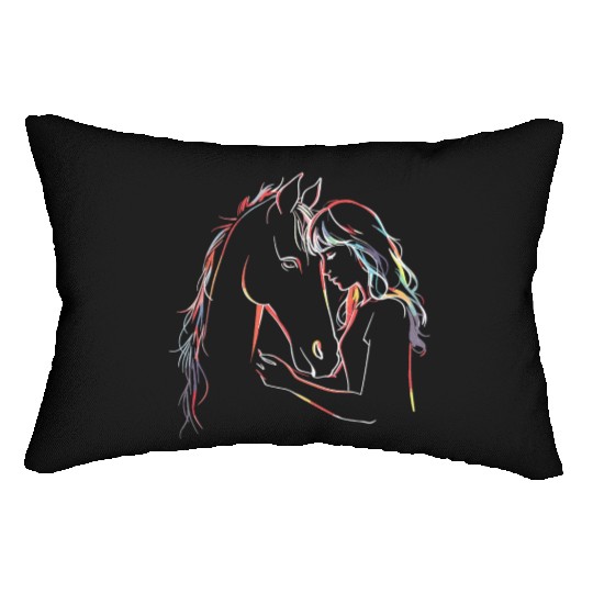 Horse Lover Horseback Riding Equestrian Lumbar Pillows