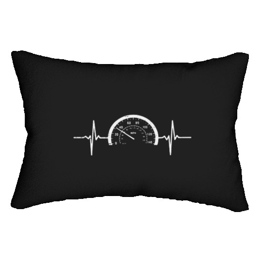 Heartbeat Speedometer Car Guy Auto Garage Racing Lumbar Pillows
