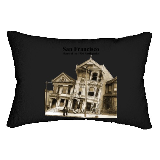 San Francisco 1906 Earthquake Illustration URM Lumbar Pillows