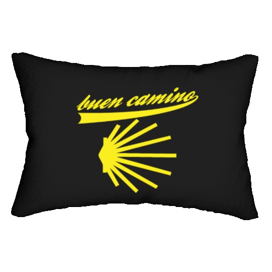 Way of St. James shell pilgrims buen camino Lumbar Pillows