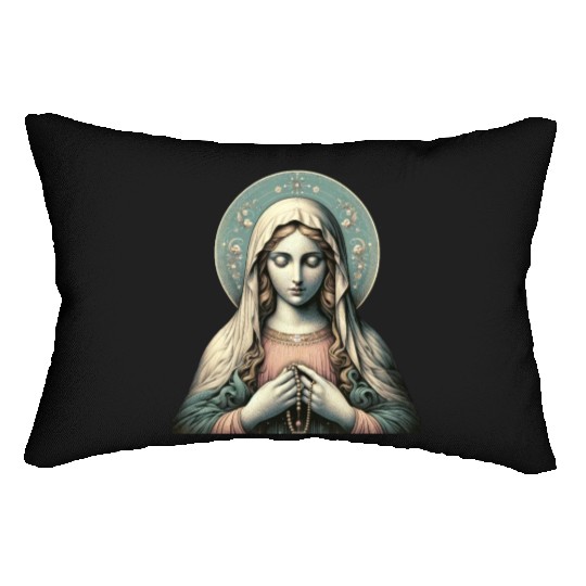 Serene Madonna ic Image Lumbar Pillows