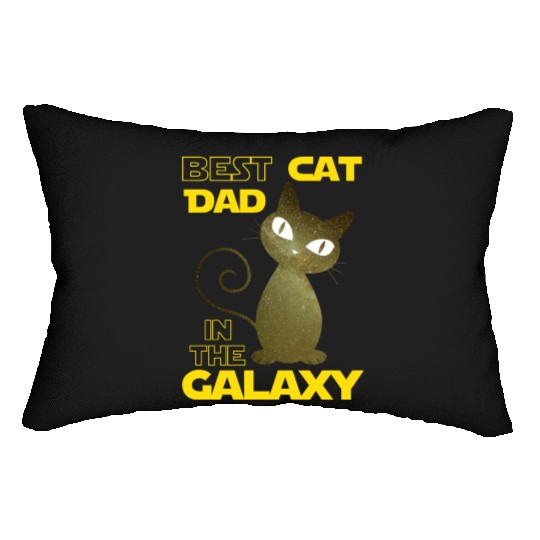 Galaxy Cat Best Cat Dad Lumbar Pillows