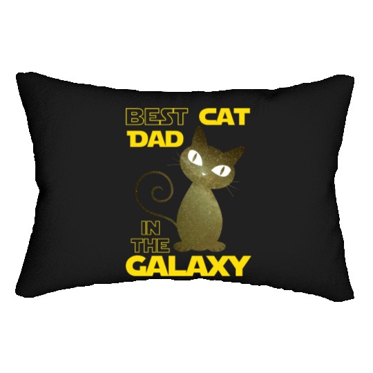 Galaxy Cat Best Cat Dad Lumbar Pillows