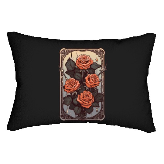 Rose Tarot Card Reader Astrology Occult Lumbar Pillows