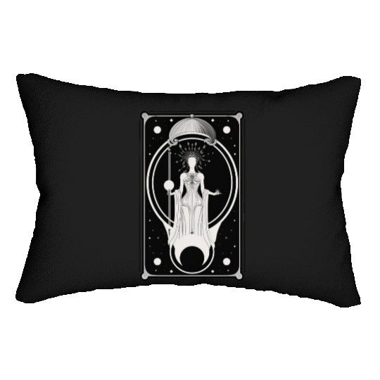 Crescent Moon Tarot Card Astrology Occult Lumbar Pillows