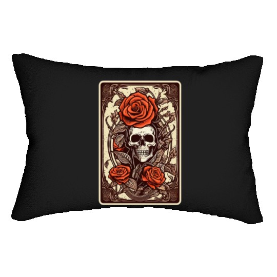 Rose Tarot Card Reader Astrology Occult Lumbar Pillows