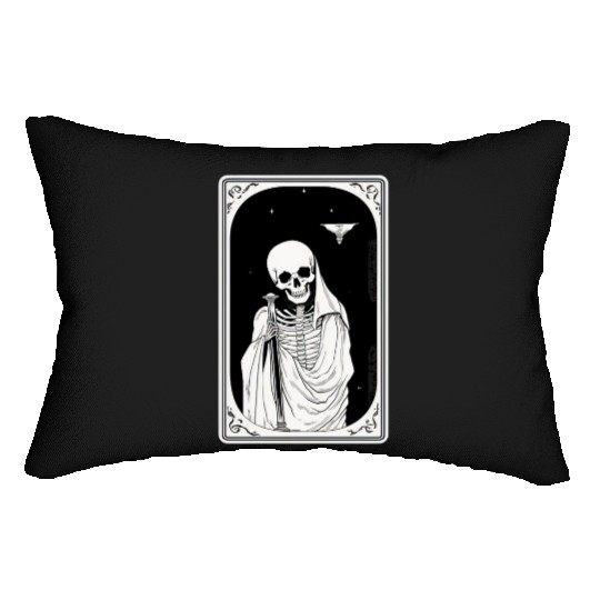 Skeleton Tarot Card Reader Astrology Occult Lumbar Pillows