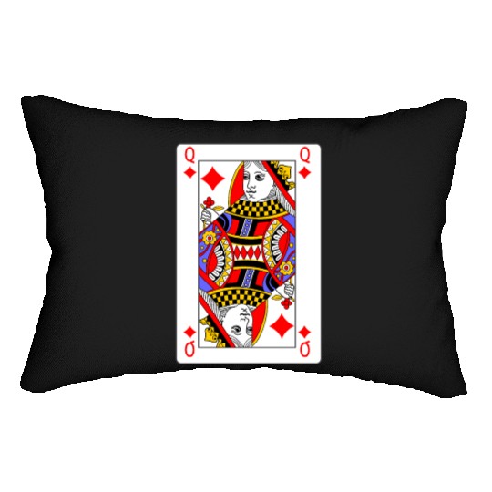 Queen of Hearts Playing Card Lumbar Pillows