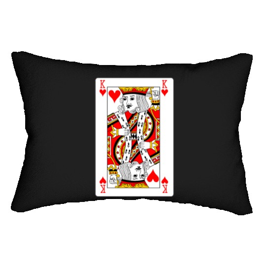 King of Hearts Playing Card Lumbar Pillows