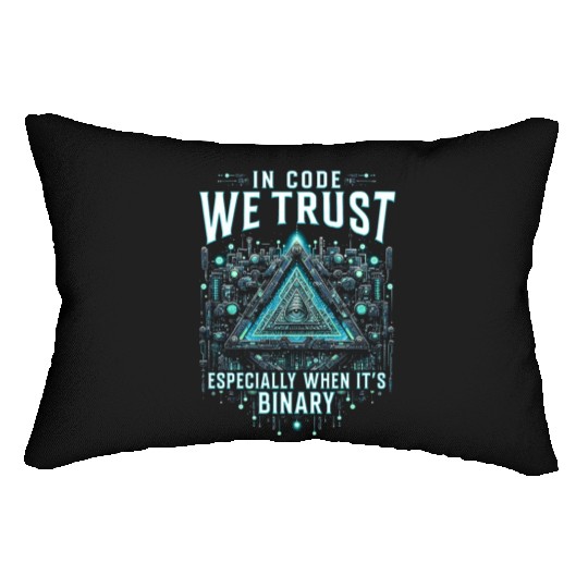 Robotics Engineer In Code We Trust Lumbar Pillows