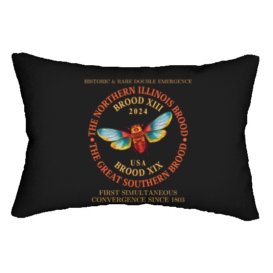 Cicada 2024 Event Brood XIX & XIII Emergence Lumbar Pillows