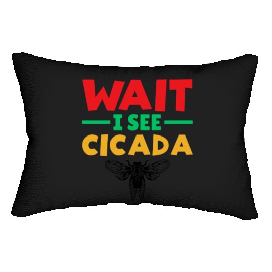 Wait I See Cicada, Colorful Cicada Spring Summer Lumbar Pillows