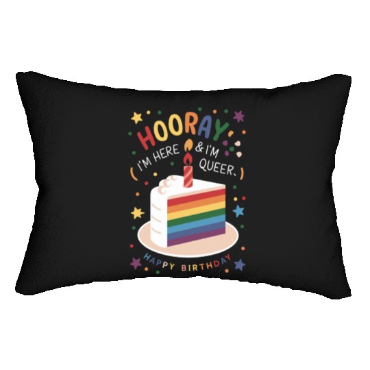 Birthgay Gay Pride Flag Pride Month Equal Rights Lumbar Pillows