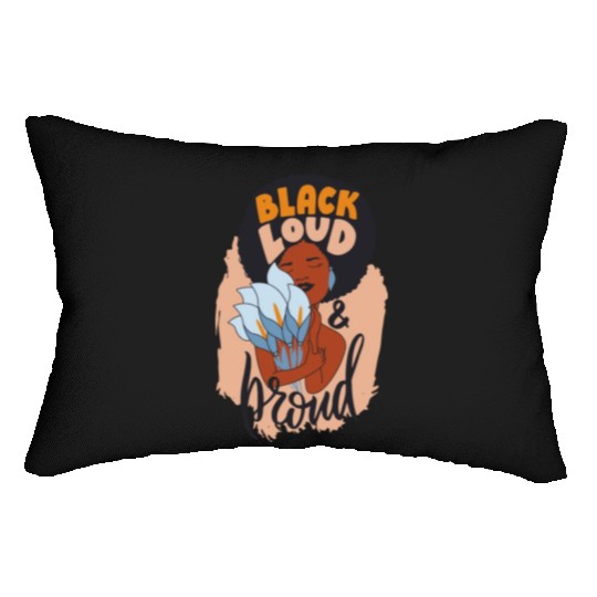 The african women hugging bouquet flowers Lumbar Pillows