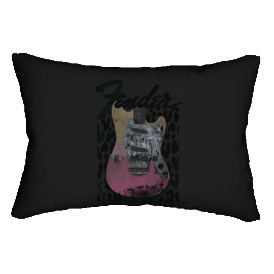 Grunge Cheetah Print Electric Guitar Lumbar Pillows