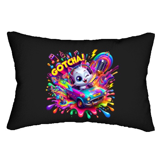 Galactic Vibes: Plosion of Splashes - GoTcha! Lumbar Pillows