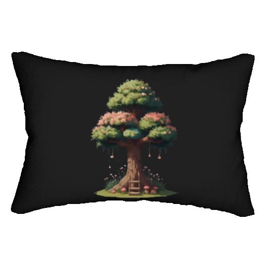 Colorful Tree Life is Really Good Tree Lumbar Pillows