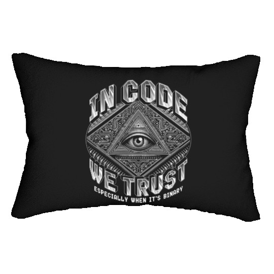 Robotics Engineer In Code We Trust Lumbar Pillows