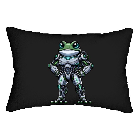 Robot Frog Dabbing Mech Cyborg Cool Lumbar Pillows