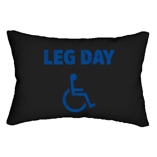 Leg Day Funny Handicap Workout and Gym Lumbar Pillows