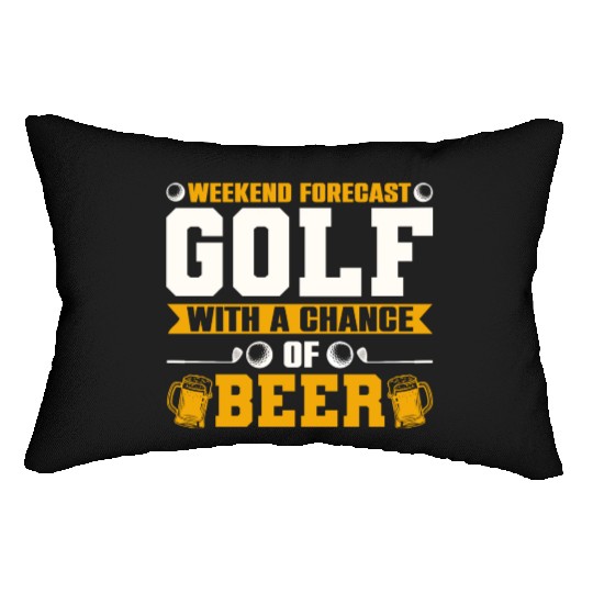 Weekend Forecast Golf with a Chance of Beer Lumbar Pillows