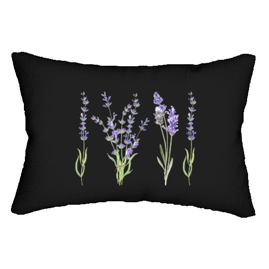 lilac beauty Lumbar Pillows