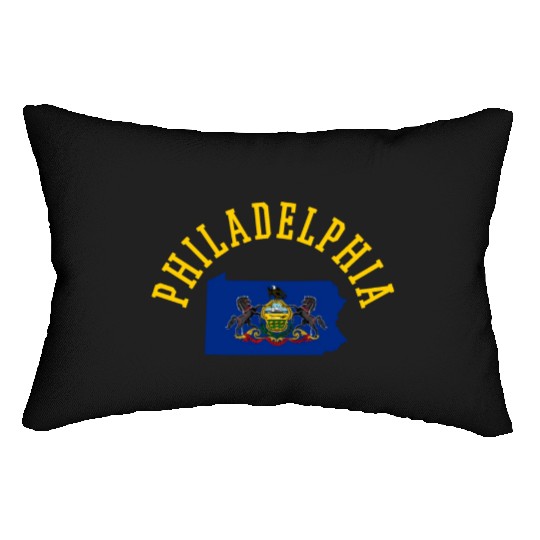 Philadelphia Patriot Usa Flag Design - Embrace Lumbar Pillows