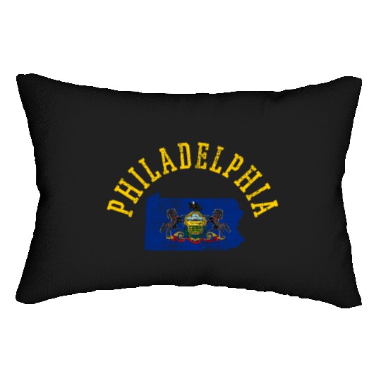 Embrace Your Inner Patriot: Philadelphia USA Flag Lumbar Pillows
