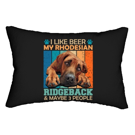 Ridgeback Owner LIKE BEER RHODESIAN RIDGEBACK Lumbar Pillows