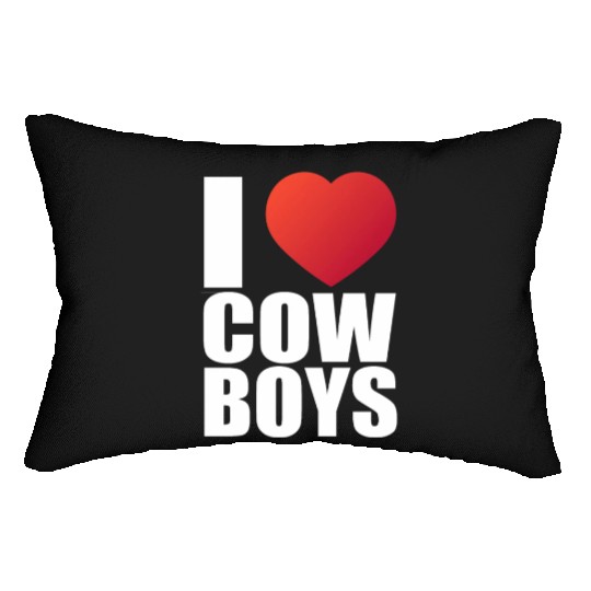 I love a cowboys; country; rodeos; cowboy; western Lumbar Pillows