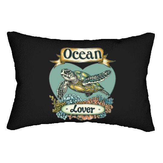 Ocean Lover Sea Turtle Lumbar Pillows