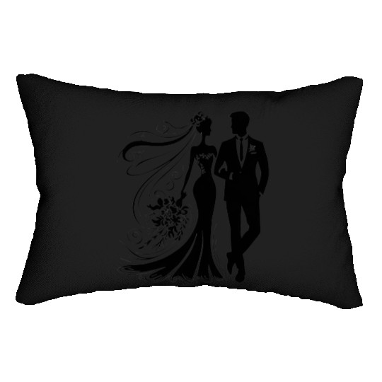 Bride Groom Lumbar Pillows
