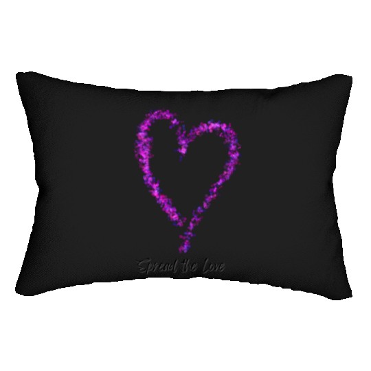 Spread the Love Glitter Heart Lumbar Pillows