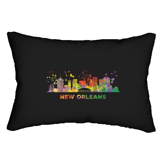 New Orleanian Skyline New Orleans Lumbar Pillows