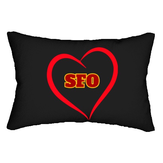 SFO - San Francisco call letters Lumbar Pillows