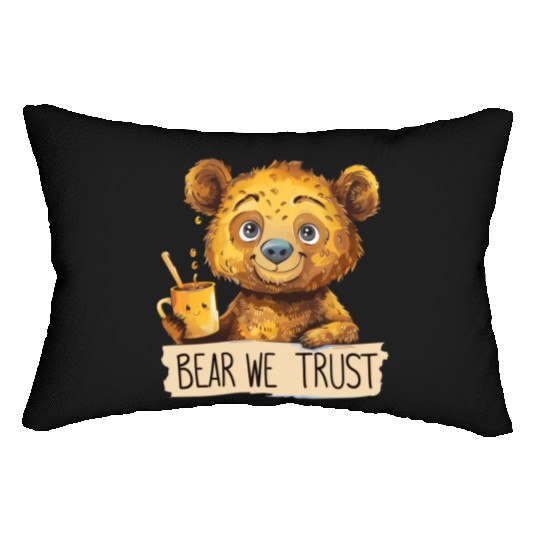 In Bear We Trust Honey vs Hot Chocolate Lumbar Pillows