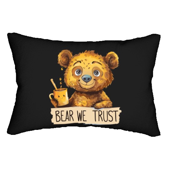 In Bear We Trust Honey vs Hot Chocolate Lumbar Pillows