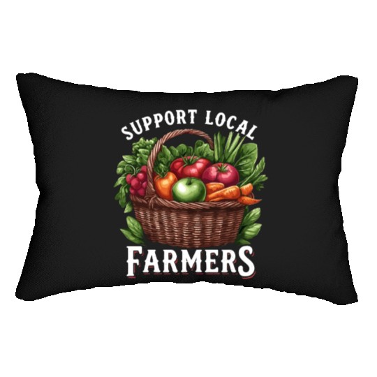 Farmers Market Farmer Agriculture Farming Food Lumbar Pillows