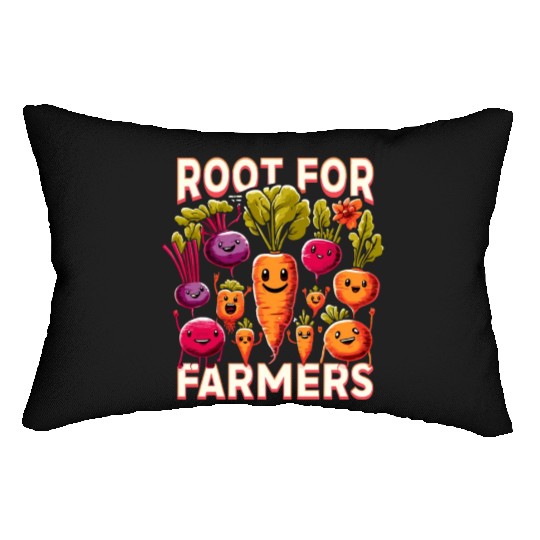 Farmers Market Farmer Agriculture Farming Food Lumbar Pillows
