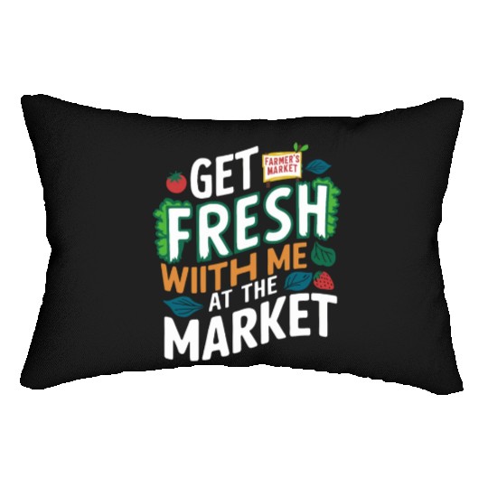 Farmers Market Farmer Agriculture Farming Food Lumbar Pillows