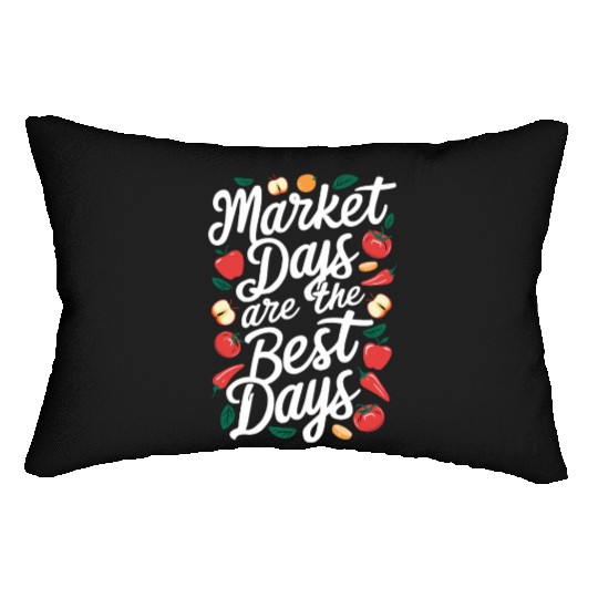 Farmers Market Farmer Agriculture Farming Food Lumbar Pillows