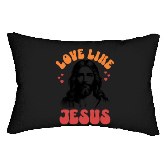 Love Like Jesus Retro 70s Style Lumbar Pillows