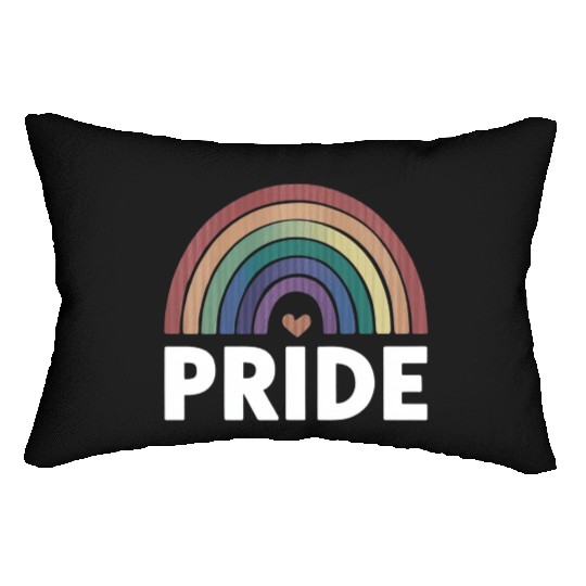 Lesbian Funny LGBT Gay Pride Rainbow Lumbar Pillows