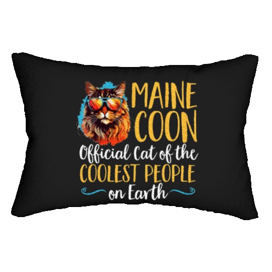 Maine Cat Breed Pet Cat of the Coolest People Lumbar Pillows