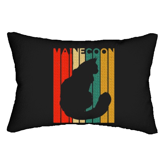 Maine Cat Silhouette Maine Lover Lumbar Pillows