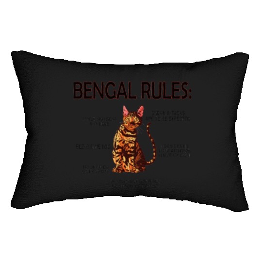 Bengal Rules Bengal Cat Owner Bengal Lover Lumbar Pillows