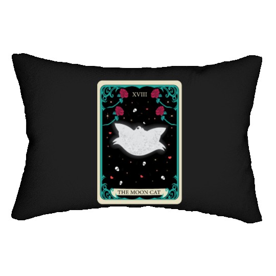 the moon cat Lumbar Pillows tarot card gift for mom and dad