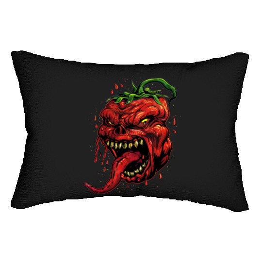 BBQ Hot Chili Carolina Reaper Hot Sauce Gift idea Lumbar Pillows